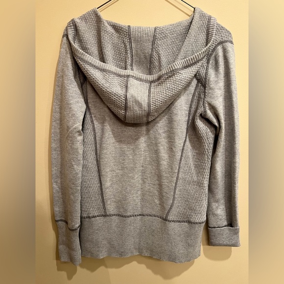 Eddie Bauer double zip light gray cardigan PM - Picture 2 of 10